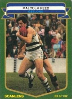 1985 Scanlens VFL #83 Malcolm Reed Front